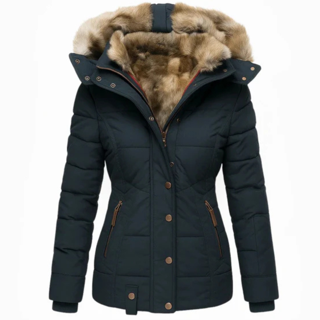 ANNA — LE MANTEAU D’HIVER DOUX & ÉLÉGANT AVEC DOUBLURE EN FOURRURE