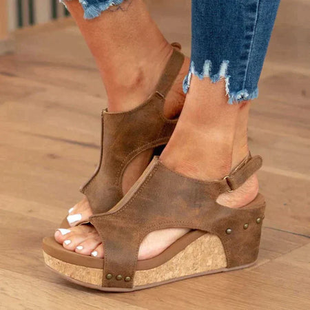 Carol™ | Elegant Wedge Sandals