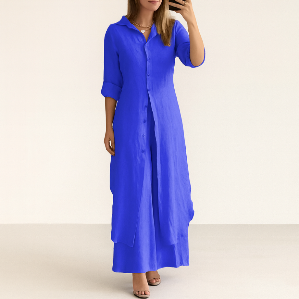 Robe Longue Maxi à Boutons