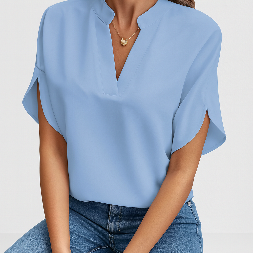 Erica™ | Elegant V-neck Blouse