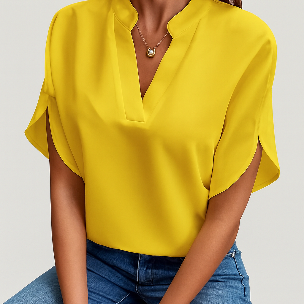 Erica™ | Elegant V-neck Blouse