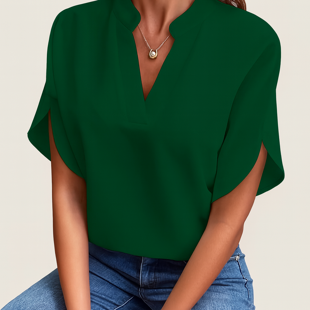 Erica™ | Elegant V-neck Blouse
